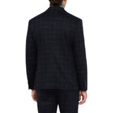 Blazer uomo check in lana e cotone