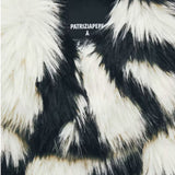 Giubbotto donna fluffy corto zebrato
