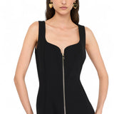 Abito donna corto con zip