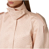 Giacca donna in taffettà con stampa struzzo