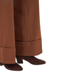 Pantaloni donna ampi con risvolto