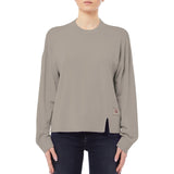 Maglia donna a maniche lunghe con colletto a girocollo