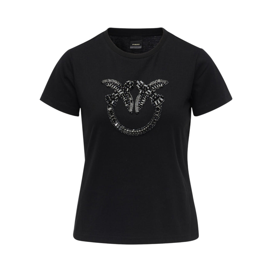 T-shirt donna logo Love Birds decorato