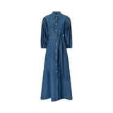Abito donna chemisier lungo in denim