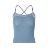 Top donna in maglia con incrocio