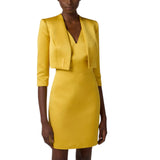 Abito donna in duchesse e tulle con giacca