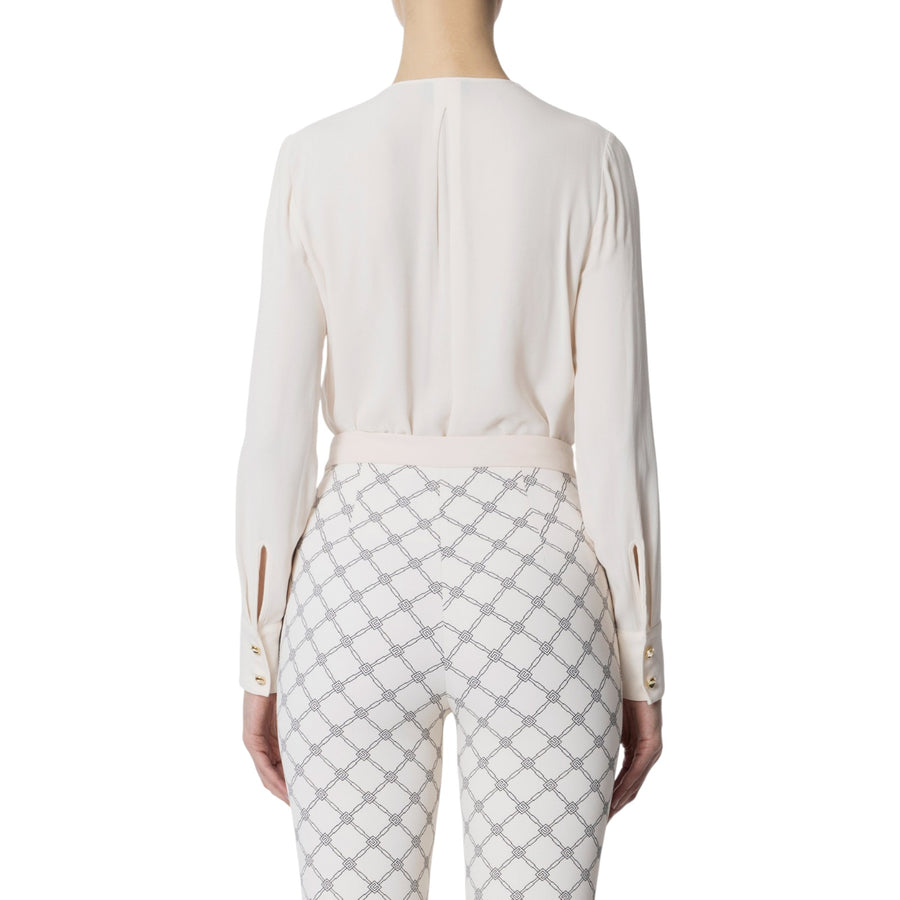 Blusa donna in georgette con lacci