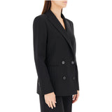 Giacca donna doppiopetto con rever a lancia