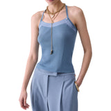 Top donna in maglia con incrocio