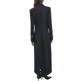 Cappotto donna lungo in misto lana