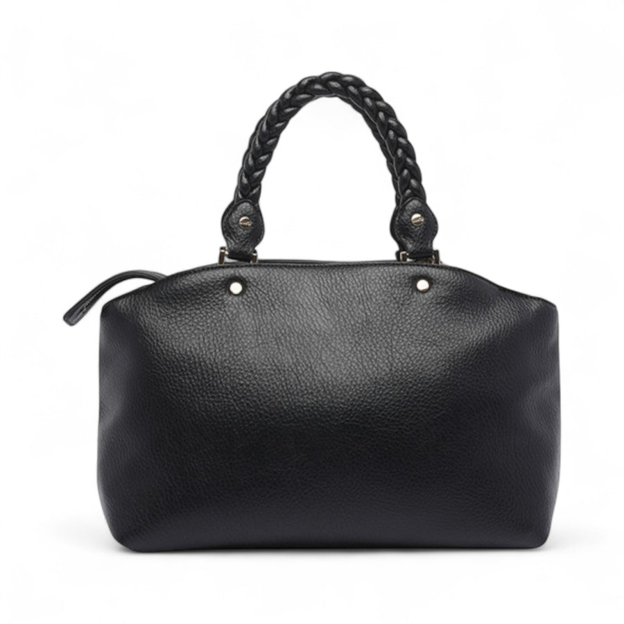 Borsa donna grande con manico intrecciato