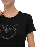 T-shirt donna logo Love Birds decorato