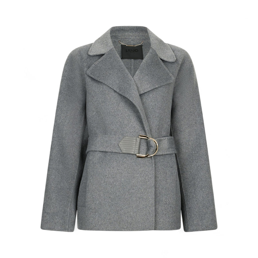 Cappotto donna in lana con cintura