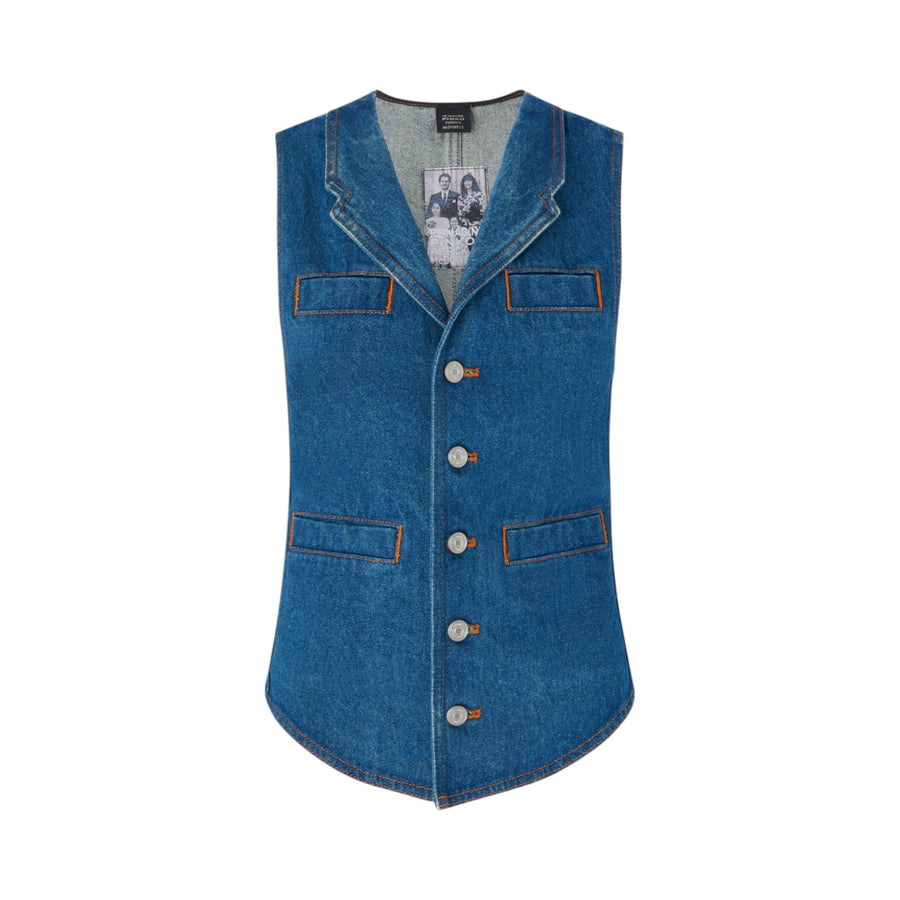 Gilet donna aderente jeans Reimagine PINKO X Patrick McDowell