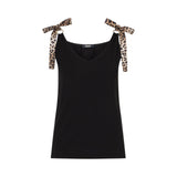 Top donna con fiocchi animalier