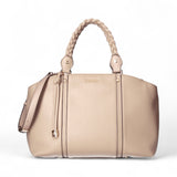 Borsa donna grande con manico intrecciato