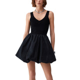 Abito donna  corto in taffetà