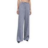 Pantaloni donna sartoriali dritti in tessuto stretch