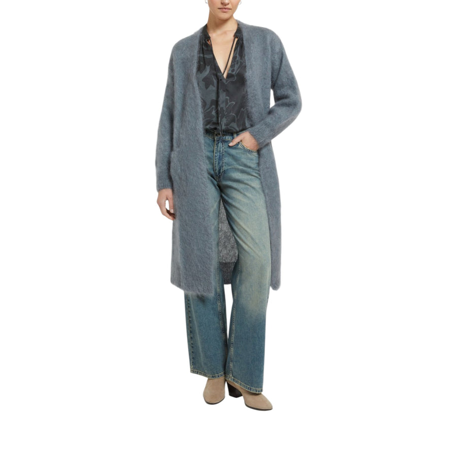 Cardigan donna in lana mohair