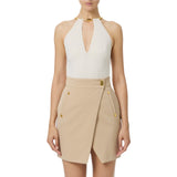 Top donna in maglia con snake gioiello