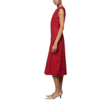 Abito donna midi di cotone con tagli