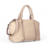 Borsa donna grande con manico intrecciato