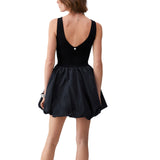 Abito donna  corto in taffetà