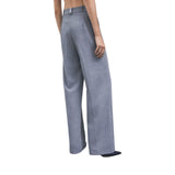 Pantaloni donna sartoriali dritti in tessuto stretch
