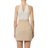 Top donna in maglia con snake gioiello