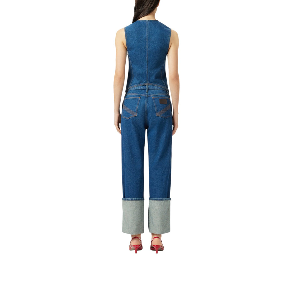 Gilet donna aderente jeans Reimagine PINKO X Patrick McDowell