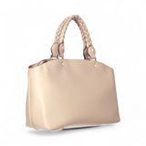 Borsa donna grande con manico intrecciato