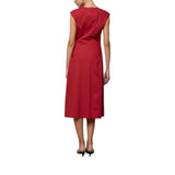 Abito donna midi di cotone con tagli