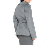 Cappotto donna in lana con cintura