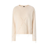 Maglione donna in lana e cashmere con maxi rombi