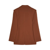 Blazer donna over sartoriale in crêpe