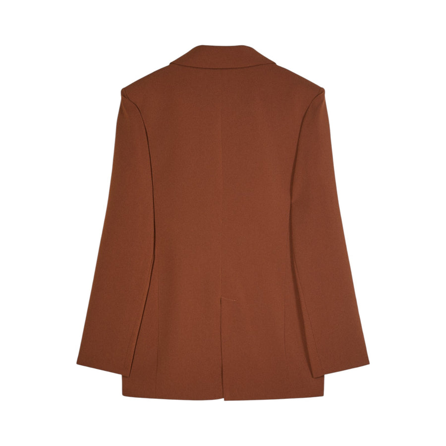 Blazer donna over sartoriale in crêpe