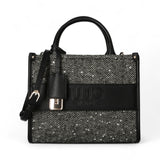 Borsa donna tote in tweed