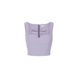 Top donna in doppio crêpe stretch