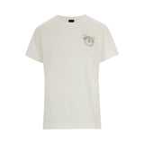 T-shirt donna con ricamo logo Love Birds in cristalli