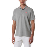 Polo uomo con dettagli fluo