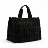 Shopping donna bag grande in misto lana