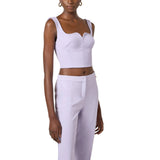 Top donna in doppio crêpe stretch