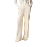 Pantaloni donna dritti con piega stirata