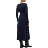 Abito Donna midi in lana con dettagli in pizzo