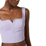 Top donna in doppio crêpe stretch