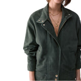 Bomber donna in suede