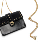 Portacarte donna Love Pocket in pelle con tracolla a catena