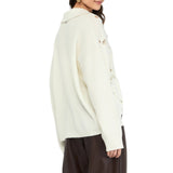 Maglia donna 100% lana con ricami gioiello