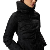 Piumino donna corto full strass