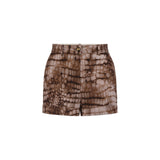 Shorts donna in jersey leggero con stampa alligatore
